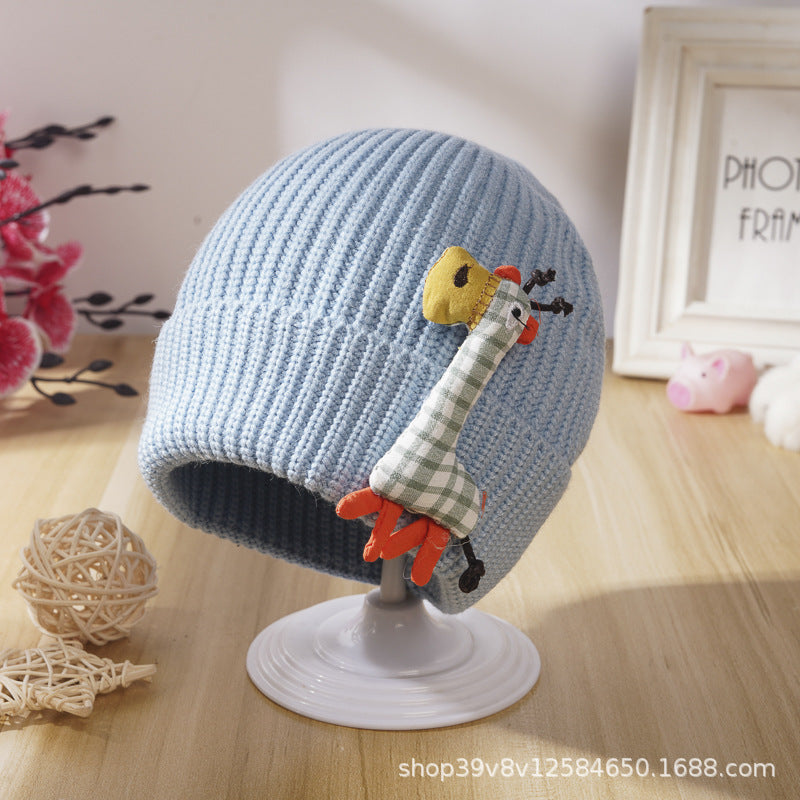 Wholesale Cashmere Kids Giraffe Cute Knitted Hat